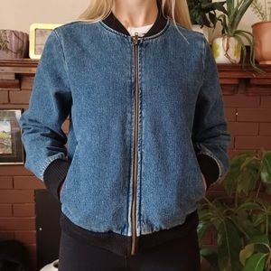 American Apparel denim bomber jacket